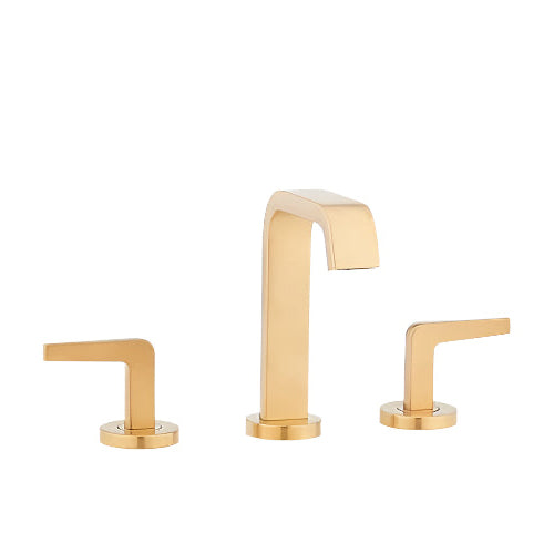 Signature Hardware Drea 1.2 GPM Widespread Bathroom Faucet with Pop-Up Drain, SHWSCDR807BG - READ