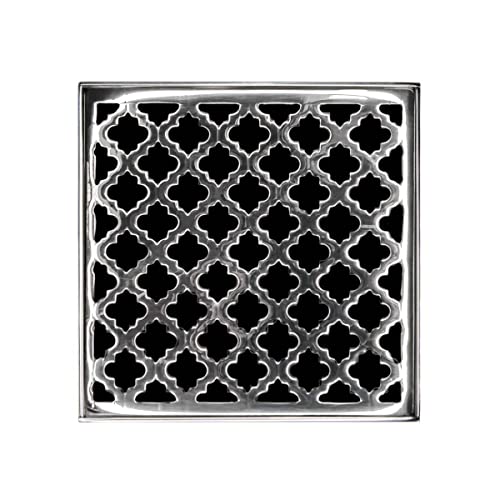 Infinity Drains MS 4 PS Moor 4" Drain Grate Only for Select Infinity Drain Center Drains