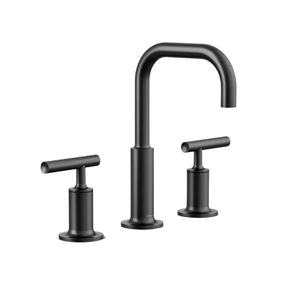 Kohler K-14406-4-BL Purist 1.2 GPM Widespread Bathroom Faucet, Matte Black - OPEN BOX