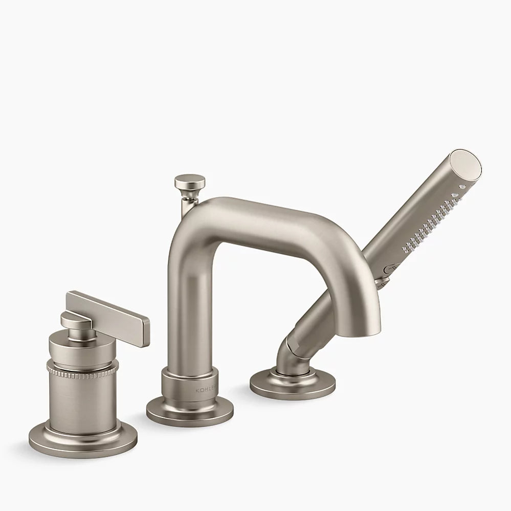 Kohler K-35913-4 Castia by Studio McGee Deck Mounted Roman Tub Filler with Built-In Diverter - Includes Hand Shower - NEW