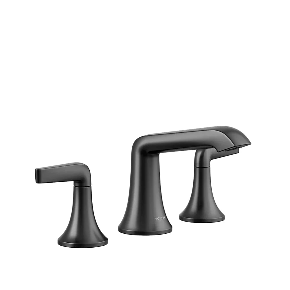 Kohler K-22020-4-BL Tempered 1.2 GPM Widespread Bathroom Faucet with UltraGlide and Pop-Up Drain Assembly - OPEN BOX