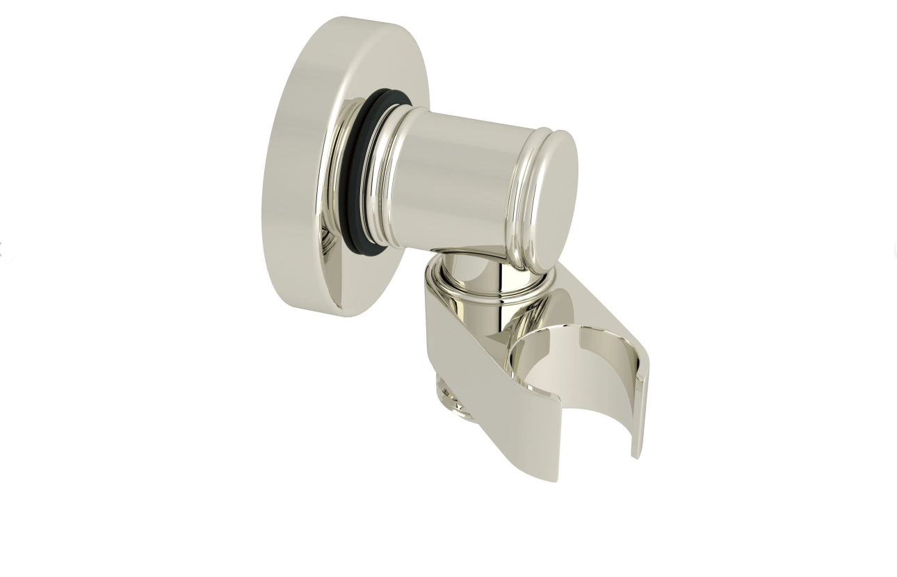 Rohl C50000PN Spa Shower Hand Shower Holder with Outlet, Polished Nickel