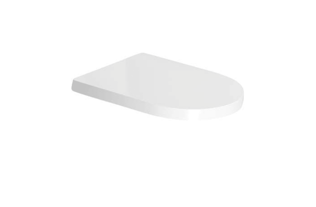 Duravit ME by Starck Elongated Closed-Front Toilet Seat with Soft Close, 0020290000