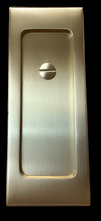 Emtek 2115US4138 Modern Rectangular 7-1/4 Inch Privacy Mortise Pocket Door Lock for 1-3/8" Thick Doors - READ