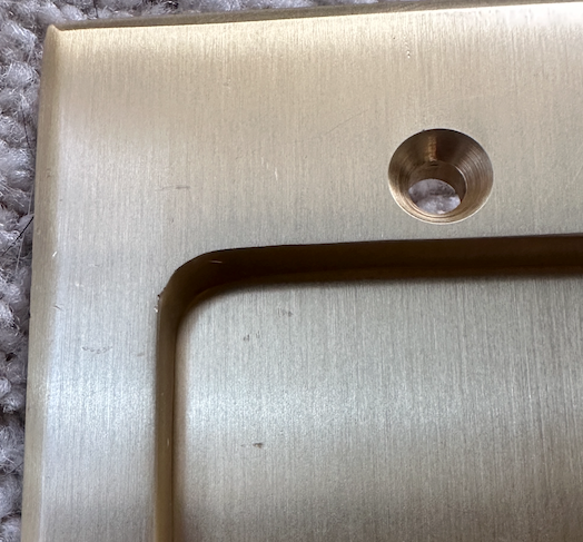 Emtek 2115US4138 Modern Rectangular 7-1/4 Inch Privacy Mortise Pocket Door Lock for 1-3/8" Thick Doors - READ