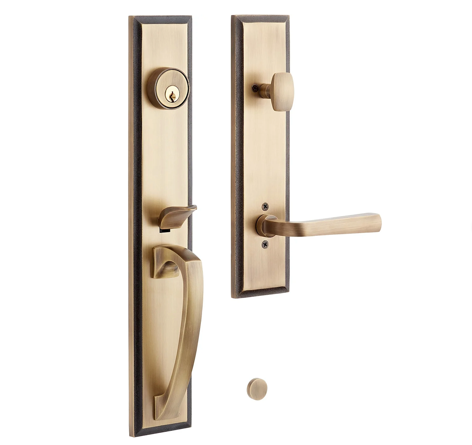 Signature Hardware 479101 Aurick Right Handed Entry Door Lever Set - OPEN BOX