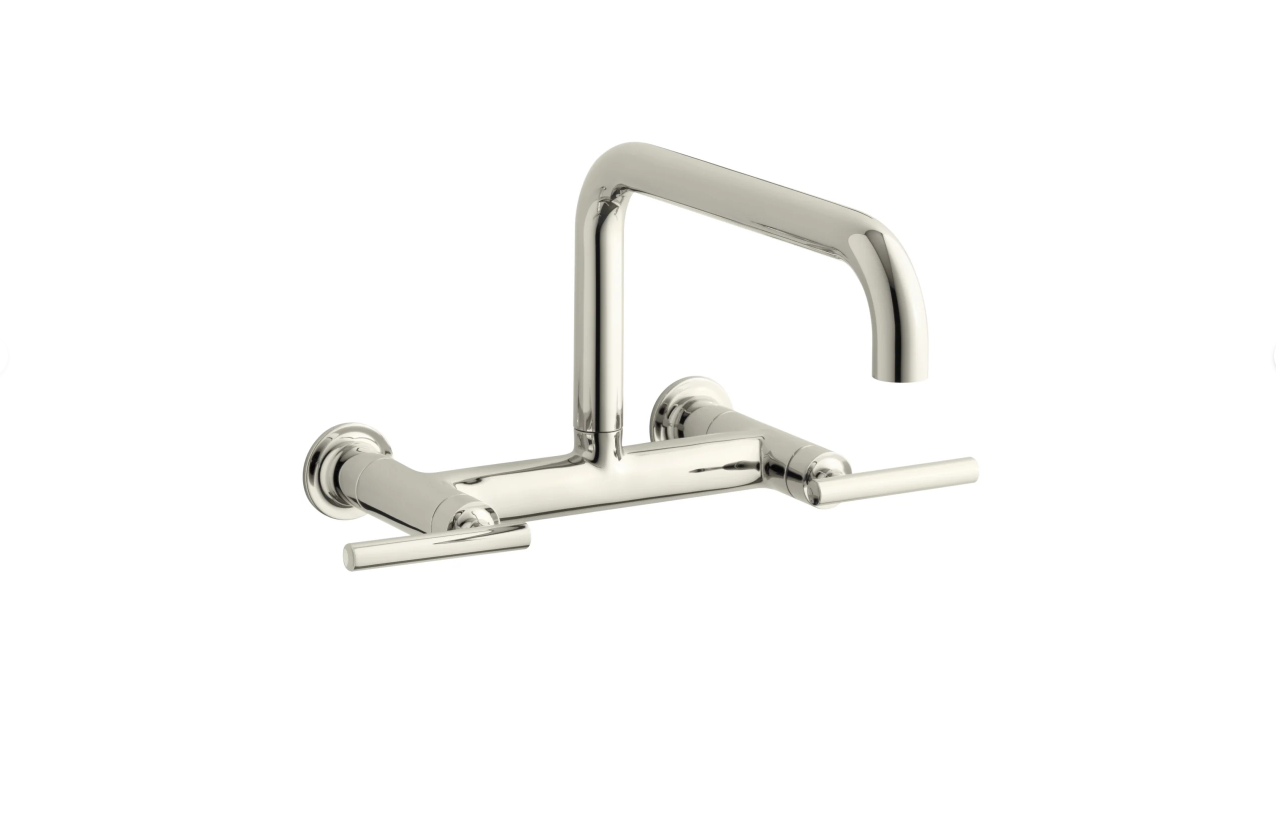 Kohler K-7549-4 Purist 1.8 GPM Wall Mounted Bridge Kitchen Faucet -NEW