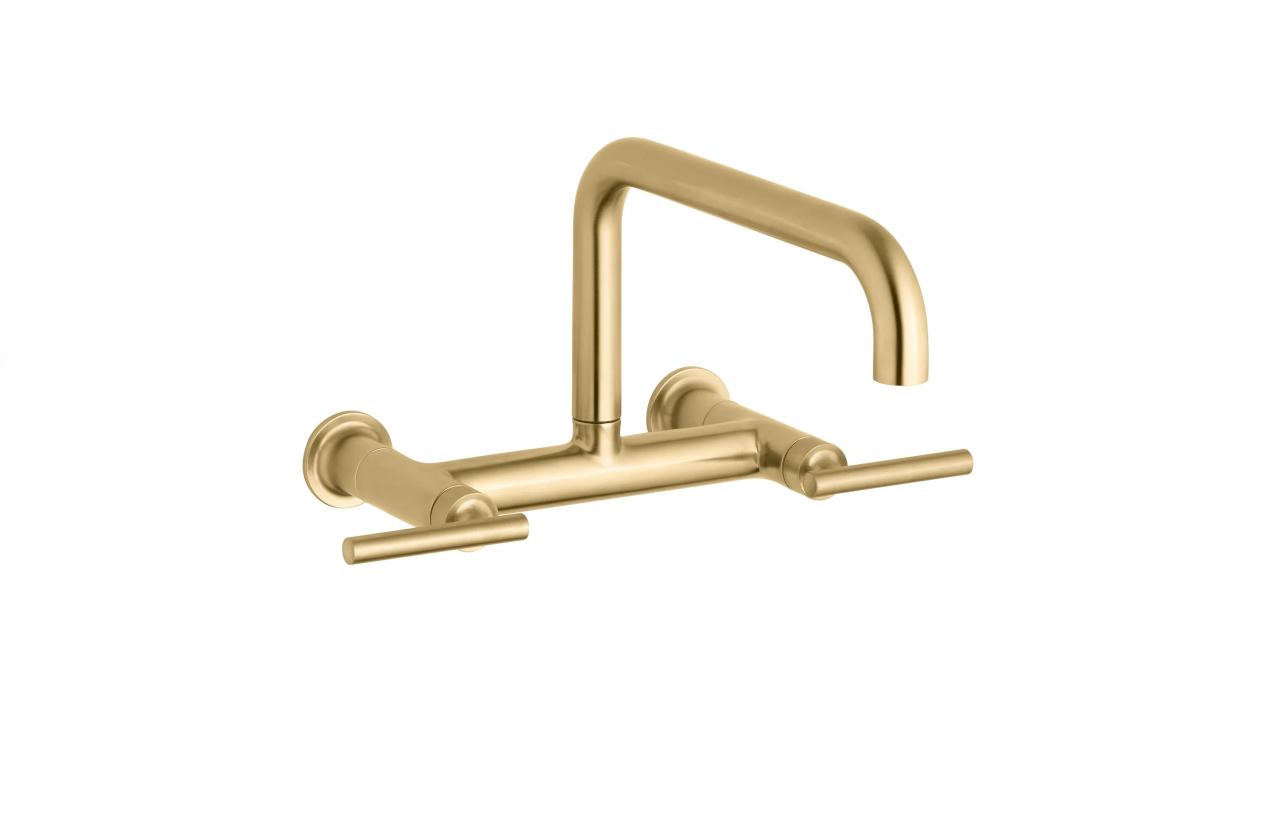 Kohler K-7549-4 Purist 1.8 GPM Wall Mounted Bridge Kitchen Faucet -NEW