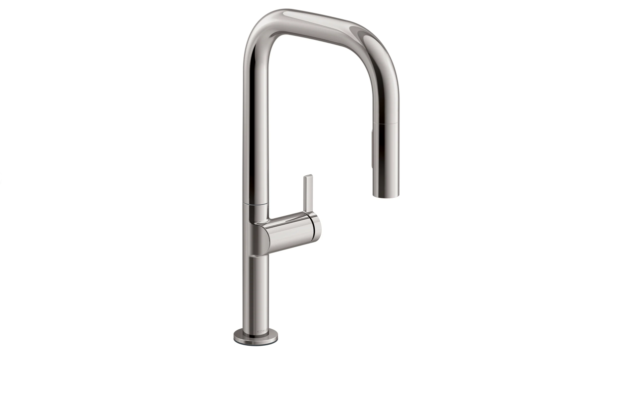 K-28269 Components 1.5 GPM Single Hole Angled High-Arch Pull Down Kitchen Faucet - NEW