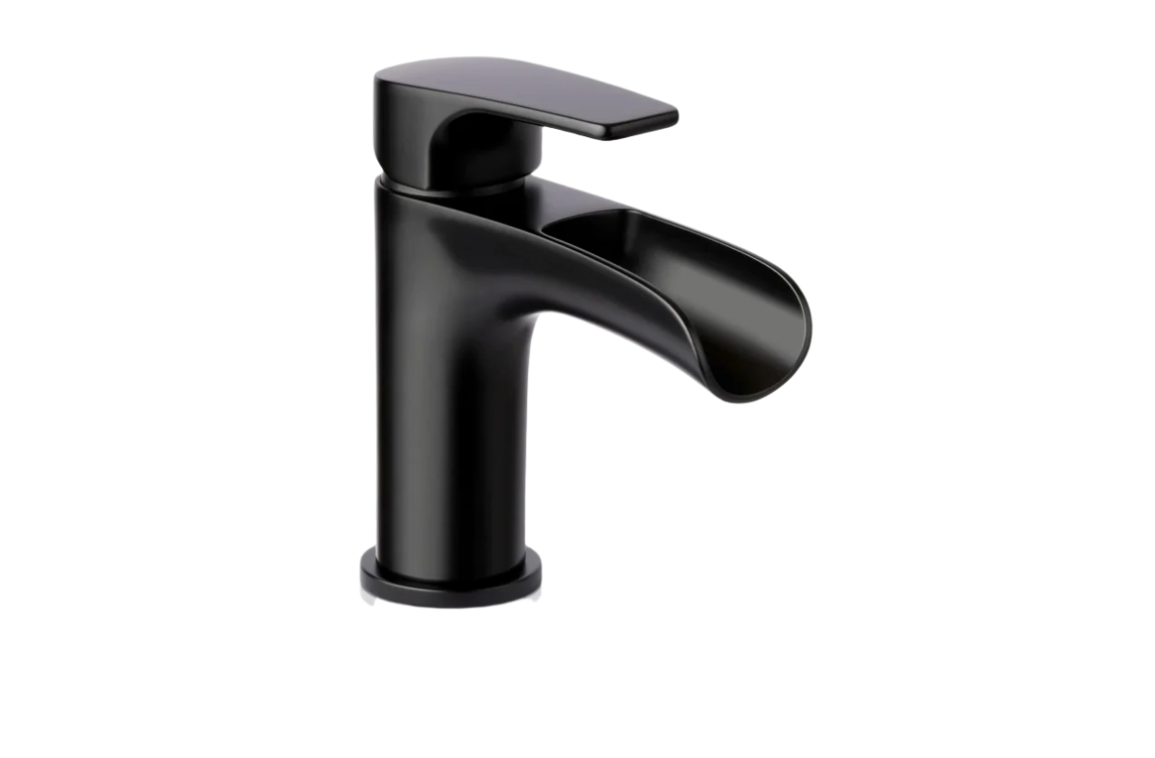Miseno MNO5882LFB Cascade Single Hole Bathroom Faucet, Matte Black