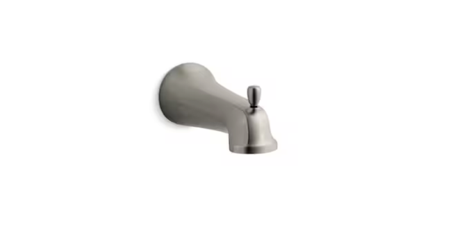 KOHLER K-10588-BN Bancroft Wall-Mount Diverter Bath Spout, Vibrant Brushed Nickel - OPEN BOX