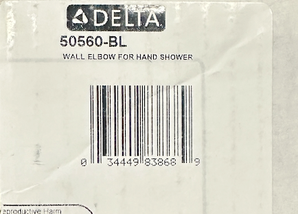 Delta Hand Shower Wall Supply Elbow,  50560-BL