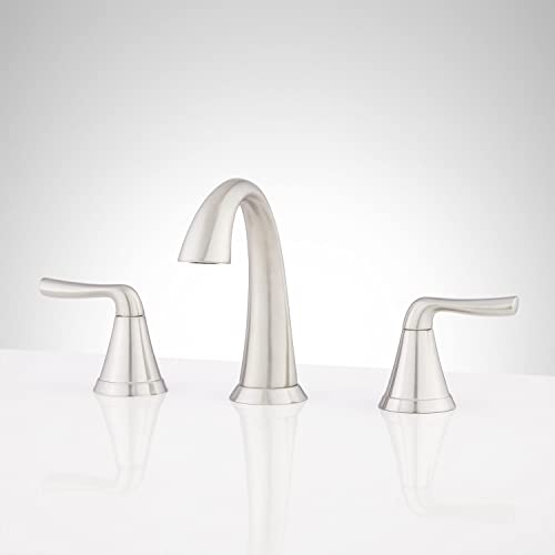 Signature HardwareSHWSCPR807ZBN Provincetown 1.2 GPM Widespread Bathroom Faucet with Metal Lever Handles and Pop-Up Drain Assembly