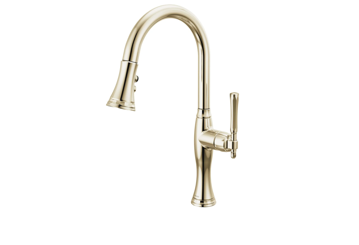 Brizo 63058LF-PN Tulham 1.8 GPM Single Hole Pull Down Kitchen Faucet