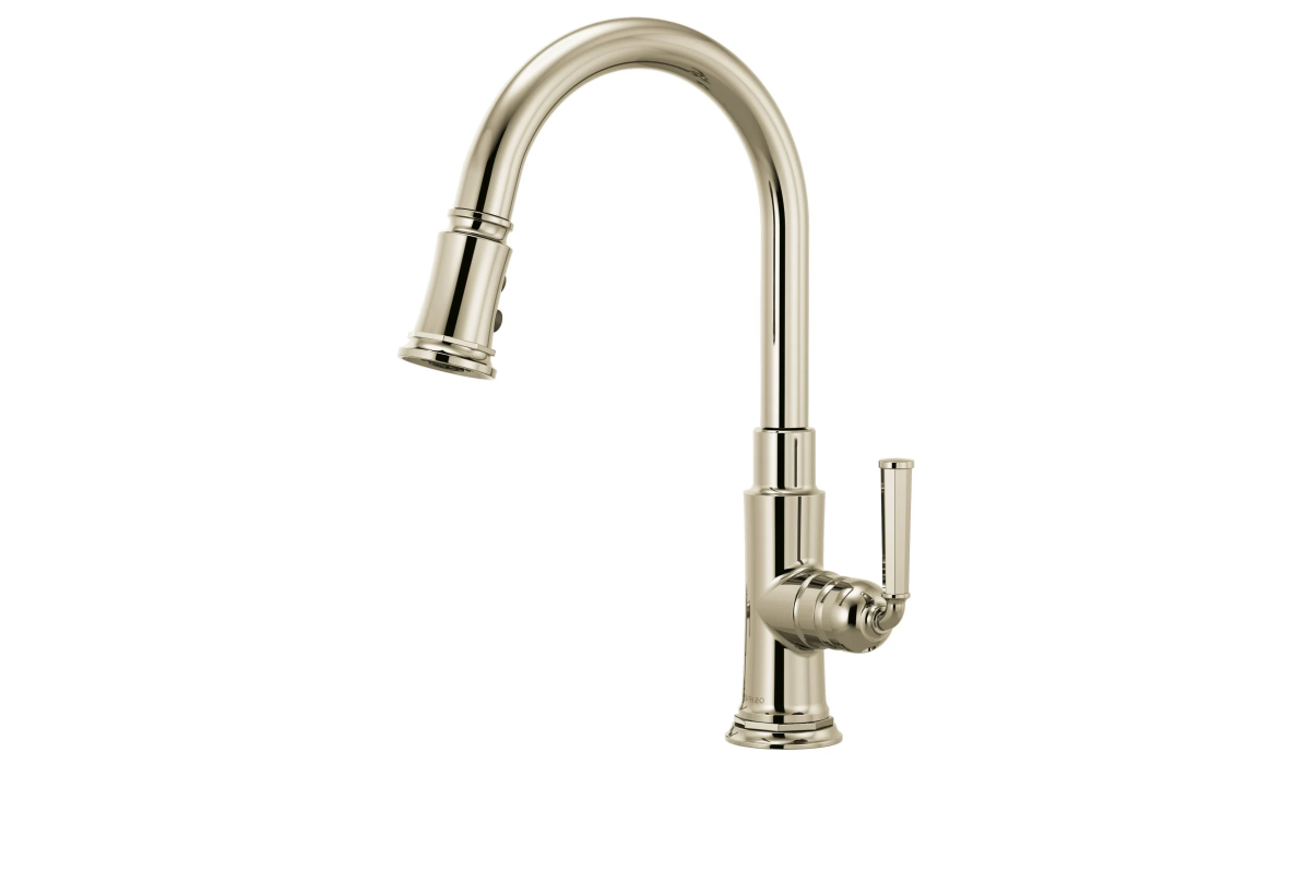 Brizo 63074LF-PN Rook 1.8 GPM Single Hole Pull Down Kitchen Faucet with MagneDock