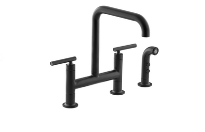 Kohler K-7548-4 Purist Widespread Bridge Kitchen Faucet - NEW