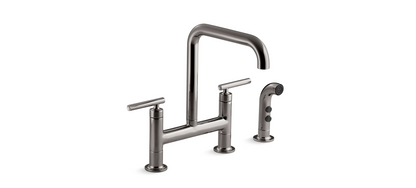 Kohler K-7548-4 Purist Widespread Bridge Kitchen Faucet - NEW
