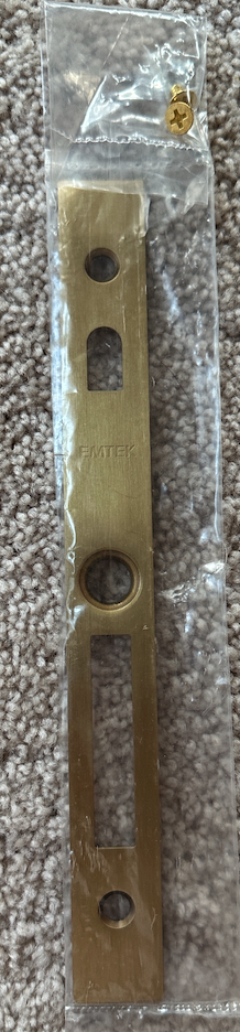 Emtek 2115US4138 Modern Rectangular 7-1/4 Inch Privacy Mortise Pocket Door Lock for 1-3/8" Thick Doors - READ