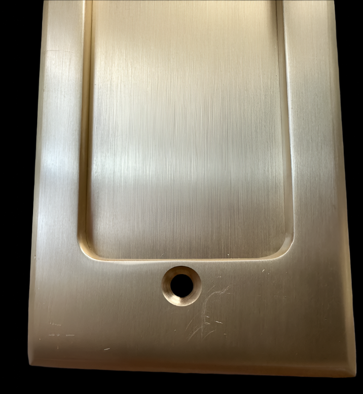 Emtek 2115US4138 Modern Rectangular 7-1/4 Inch Privacy Mortise Pocket Door Lock for 1-3/8" Thick Doors - READ