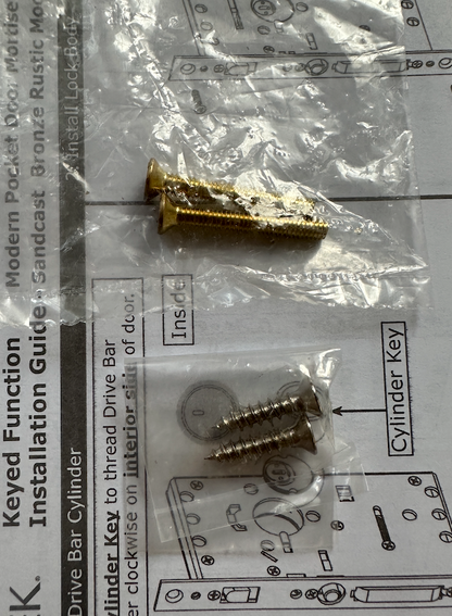 Emtek 2114US4134 Modern Rectangular 7-1/4 Inch Passage Mortise Pocket Door Pull for 1-3/4" Thick Doors - READ