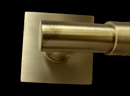 Emtek 5050US4.TAUS4.KNUS4.RH Knurled T-Bar Right Handed Non-Turning Two-Sided Dummy Door Lever Set with Square Rose - READ