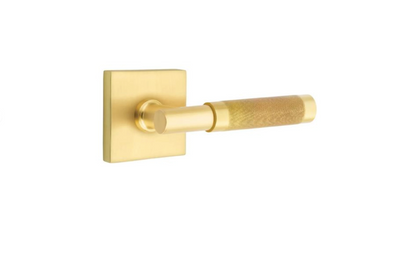 Emtek 5050US4.TAUS4.KNUS4.RH Knurled T-Bar Right Handed Non-Turning Two-Sided Dummy Door Lever Set with Square Rose - READ