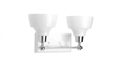 Progress Lighting P300040-015 Bramlett 2 Light 15-1/8" Wide Bathroom Vanity Light with Metal Reflective Shades - OPEN BOX