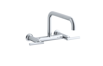 Kohler K-7549-4 Purist 1.8 GPM Wall Mounted Bridge Kitchen Faucet -NEW
