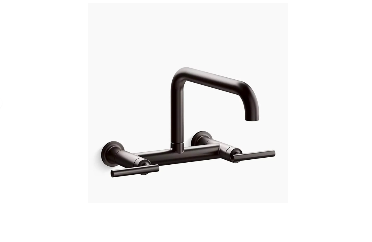 Kohler K-7549-4 Purist 1.8 GPM Wall Mounted Bridge Kitchen Faucet -NEW