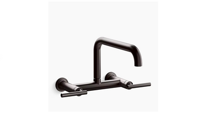Kohler K-7549-4 Purist 1.8 GPM Wall Mounted Bridge Kitchen Faucet -NEW