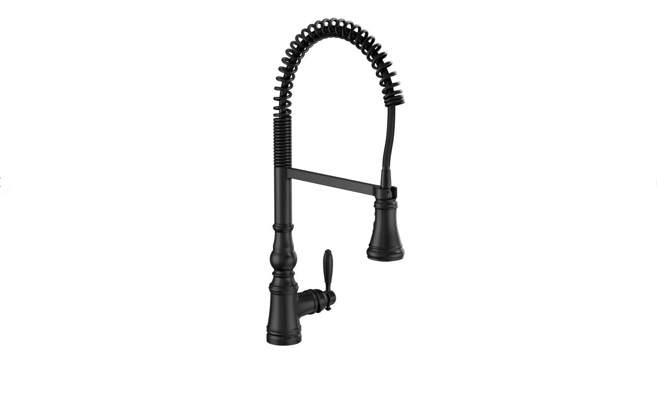 Moen Weymouth Pull Down Kitchen Faucet with Power Boost, S73104BL