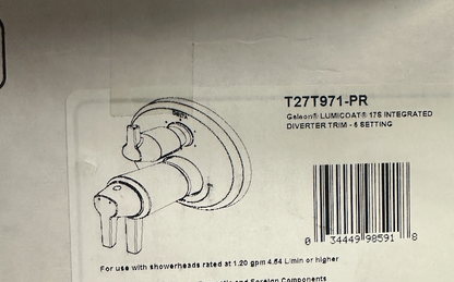Delta T27T971-PR Galeon 17T Series Thermostatic Valve Trim - OPEN BOX