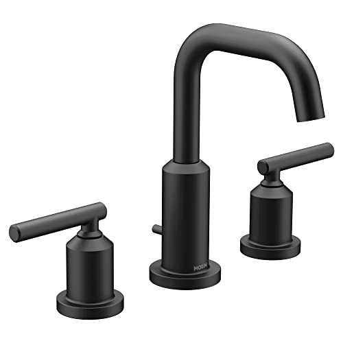 Moen T6142BL Gibson Widespread Bathroom Sink Faucet Trim Only, Matte Black